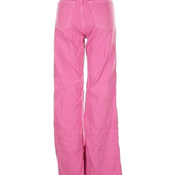 ZARA WIDE LEG PINK JEANS - Picture 2 of 3